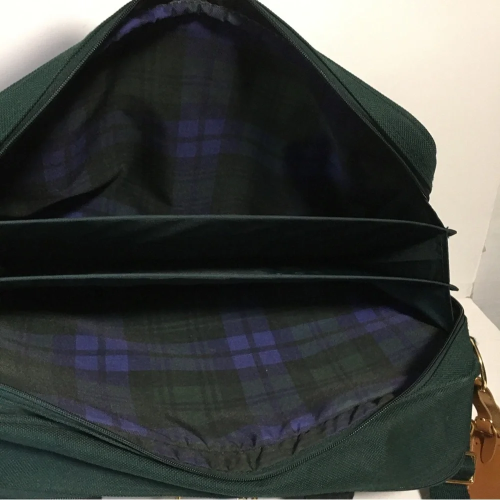 Perry Ellis Portfolio Commuter Briefcase Satchel Suitcase green Like New